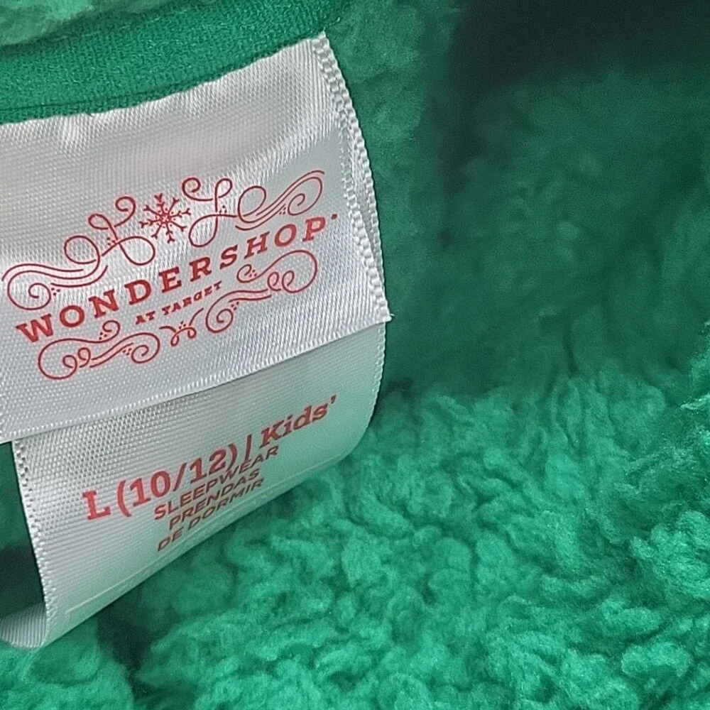 Kids Boys Girls Cozy Lounge Sherpa Sweatshirt Pullover Large Size 10/12 Green